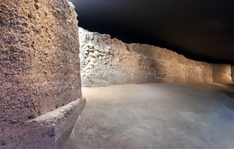 The MUDEM museum and the medieval wall of Molina de Segura
