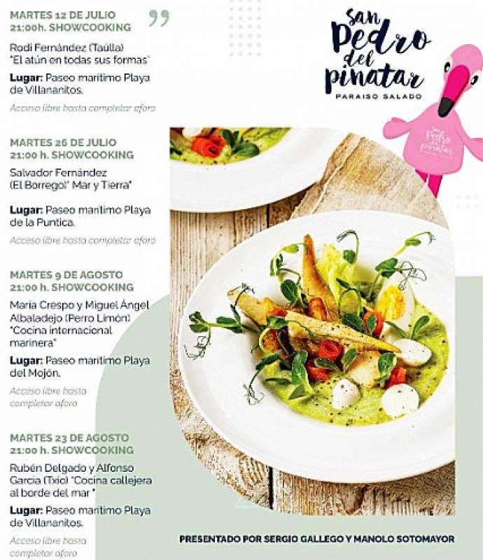 <span style='color:#780948'>ARCHIVED</span> - August 9 Free seafront show cooking event in San Pedro del Pinatar