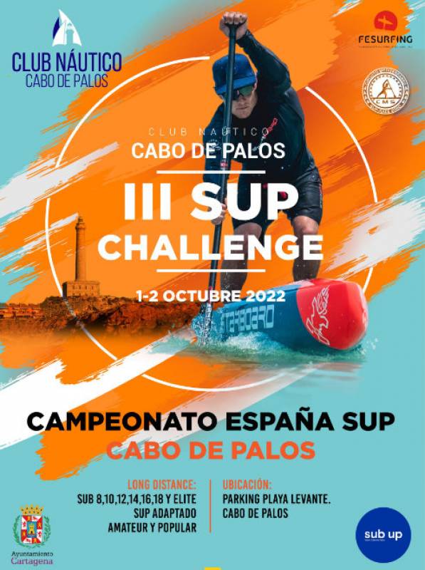 October 1 and 2 Spanish Stand Up Paddle Board championships in Cabo de Palos