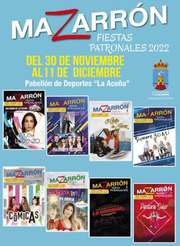 December 2 to 10 Live concerts in Mazarron to coincide with the Fiestas Patronales