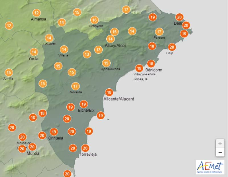 Spring temperatures make a reappearance: Alicante weather forecast Dec 7-10