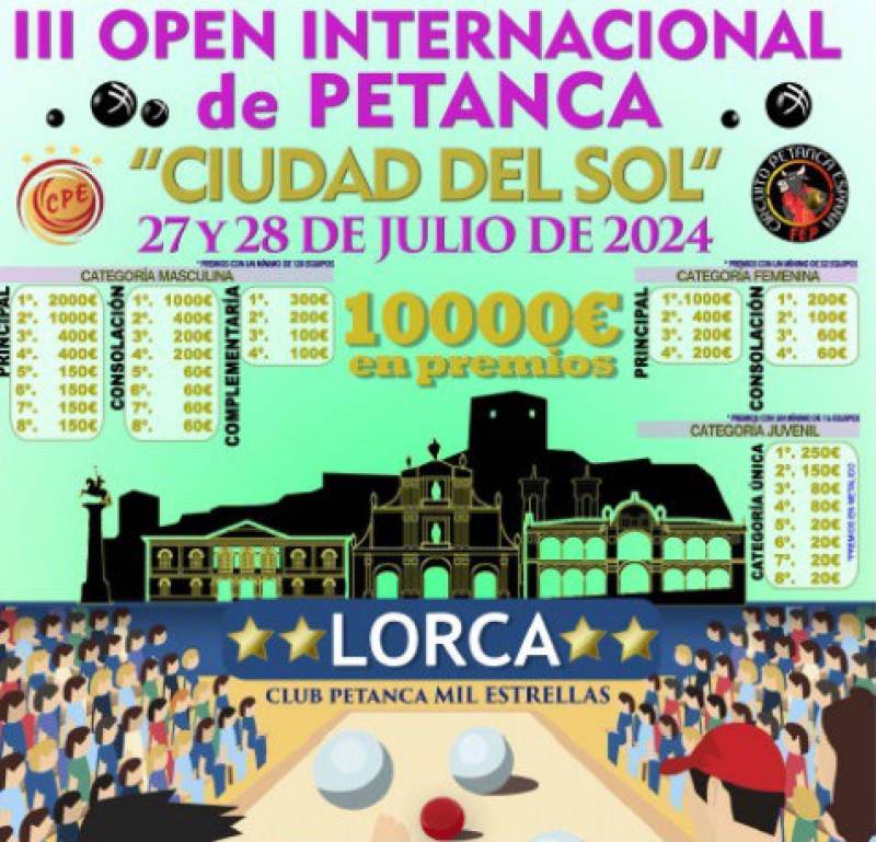 July 27 and 28 International Petanca tournament in Lorca