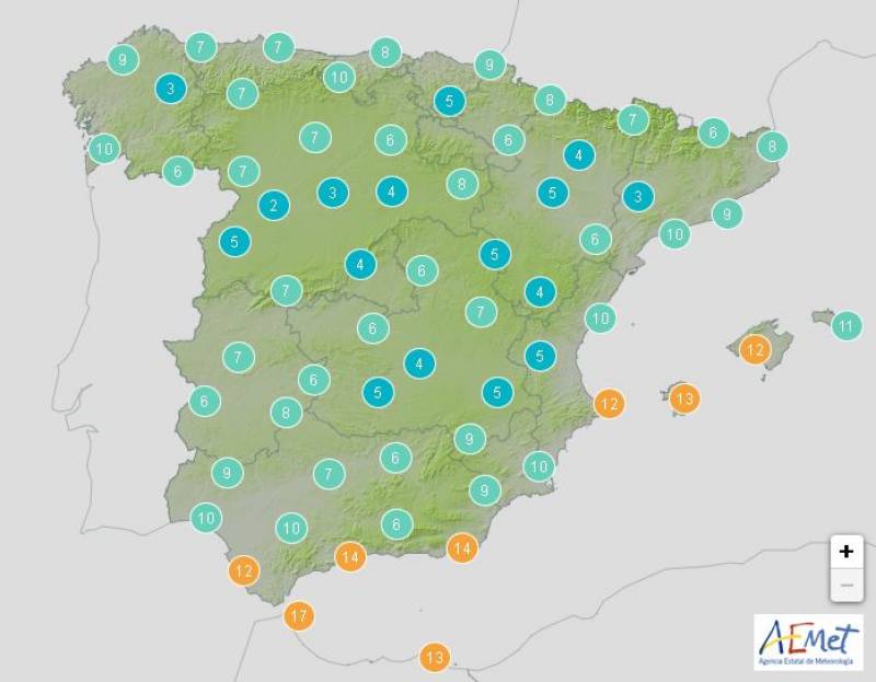 Freezing temperatures put 31 Spanish provinces on alert this Wednesday