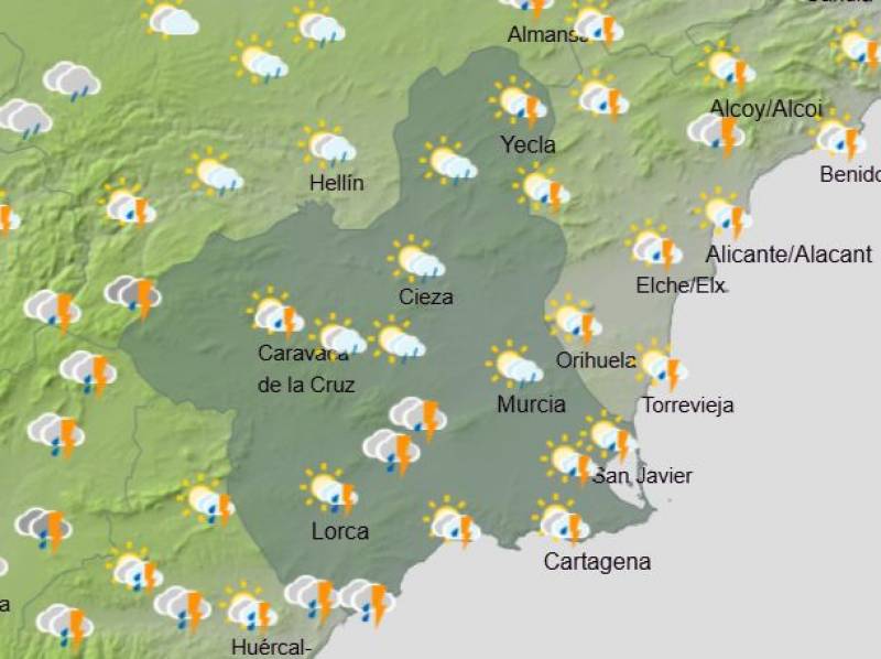 The good weather returns: Murcia weekly forecast March 24-27