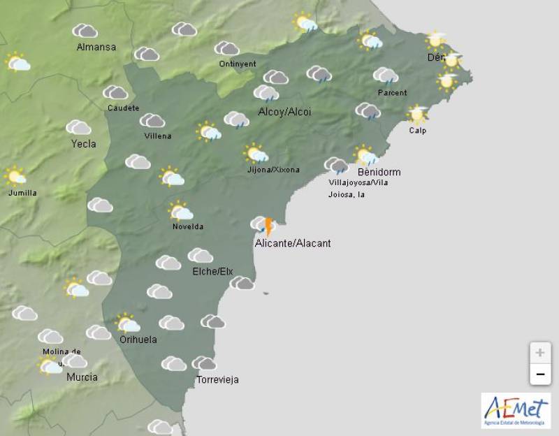 Sharp rise in temperatures mid-week: Alicante weather forecast March 24-27