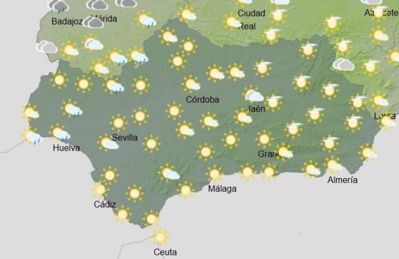 Andalucía weekly weather forecast April 21-24: Sunny skies and warmer days across the region