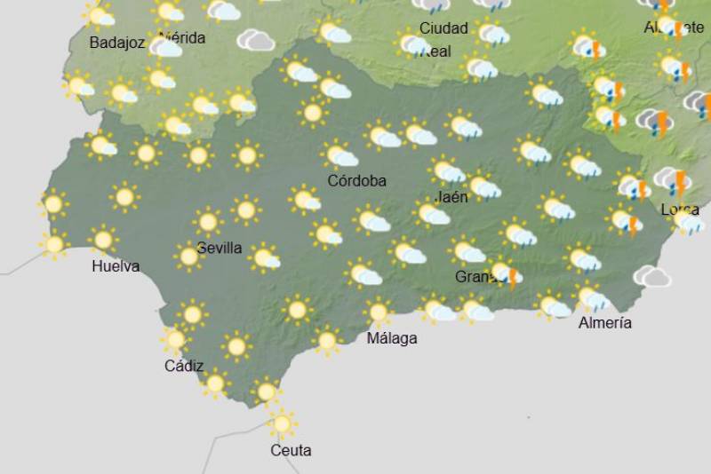 Andalucía weekly weather forecast April 21-24: Sunny skies and warmer days across the region