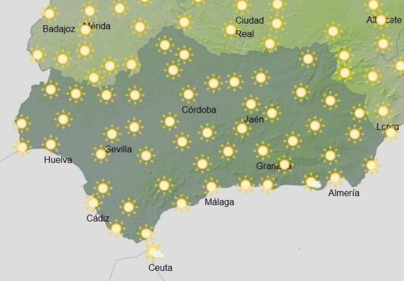 Andalucía weekly weather forecast April 21-24: Sunny skies and warmer days across the region
