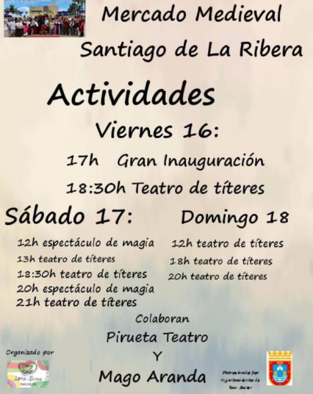 May 16, 17 & 18 Medieval Market in Santiago de la Ribera