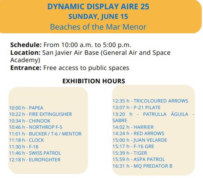 June 14 & 15 The spectacular San Javier International Air Festival