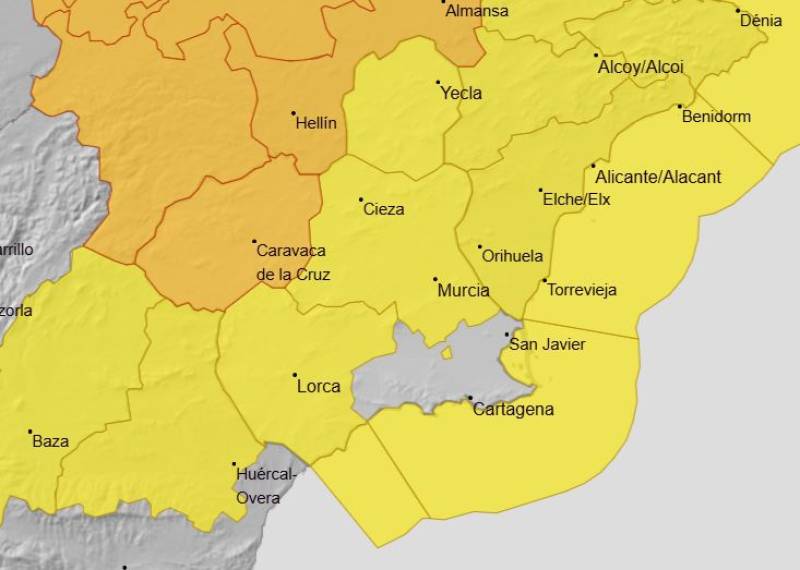 Powerful rainstorms bring a drop in temperatures: Murcia weekend weather forecast July 24-27