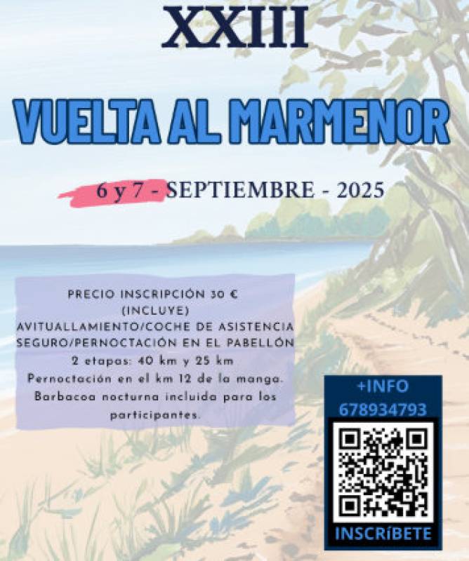 September 6 and 7 Two-day walk around the Mar Menor