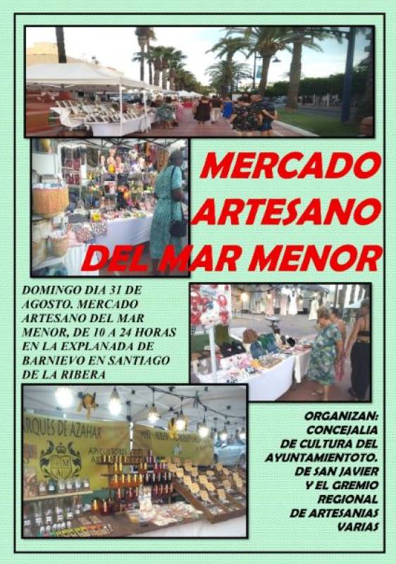 August 31 Sunday craft market in Mar Menor