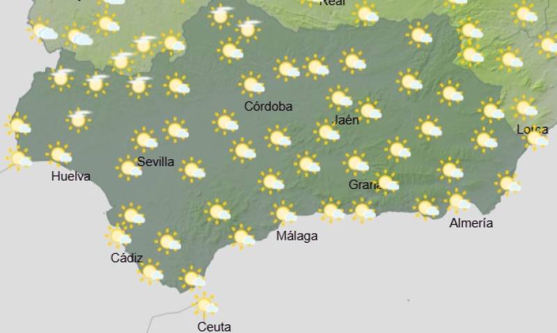 Andalucía weekend weather forecast October 23-26: Mists, showers and some brighter spells