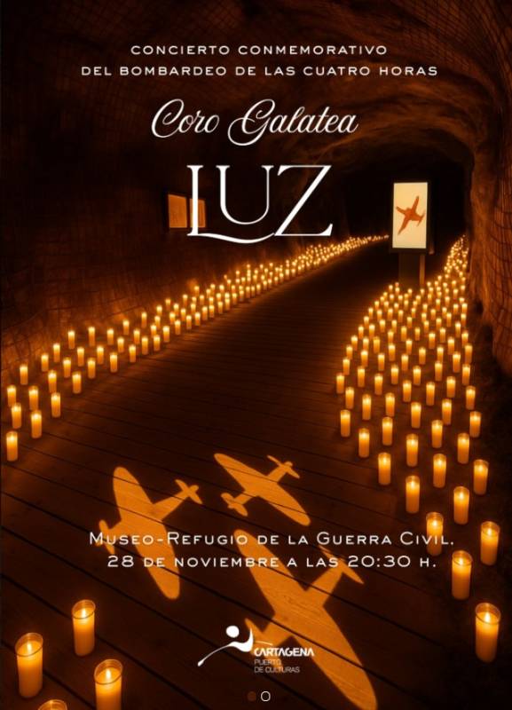 November 28 Candlelit concert by the Galatea choir to commemorate the Civil War air raid bombing of Cartagena