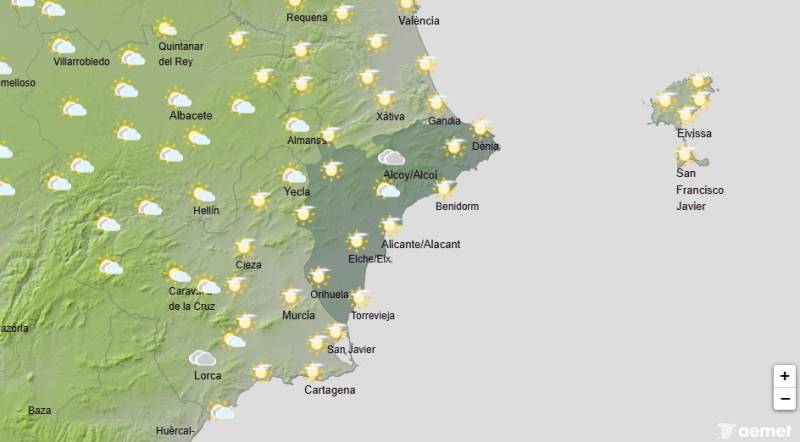 Bright skies and mild days continue: Alicante weather forecast January 12-15