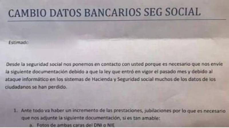 Retirees beware: Spanish pension scam letters are back in circulation