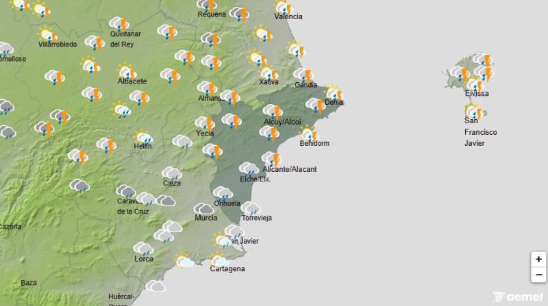 A wintry weekend ahead with grey skies and thunderstorms: Alicante weather forecast March 5-8