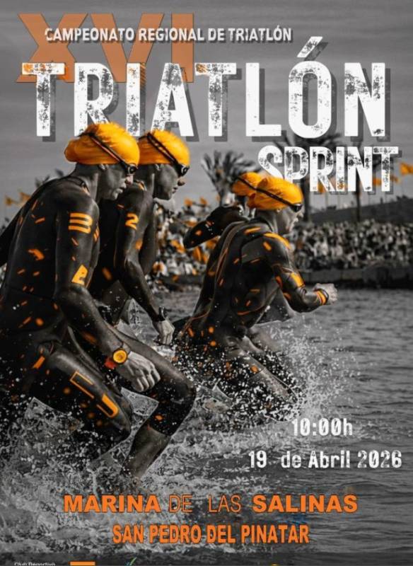 April 19 Triathlon in the salt flats and seafront of San Pedro del Pinatar