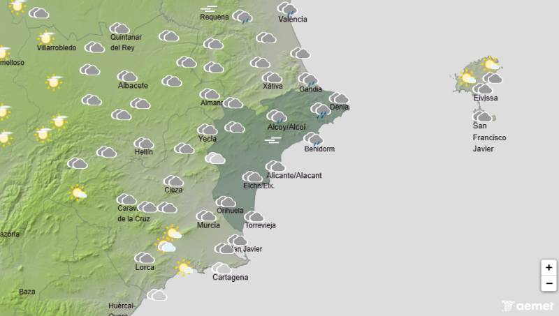 Cloudier skies and cooler temperatures: Alicante weekend weather June 4-7