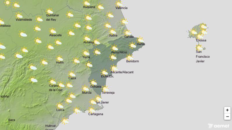 Cloudier skies and cooler temperatures: Alicante weekend weather June 4-7