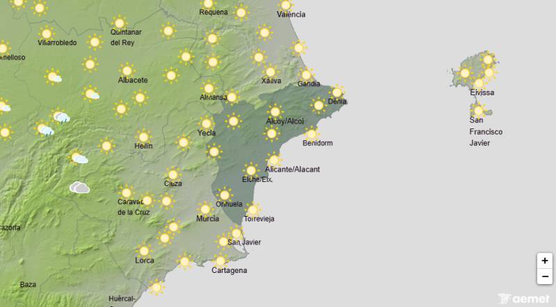 Temperatures on the rise with highs of 41 degrees: Alicante weather forecast July 6-9