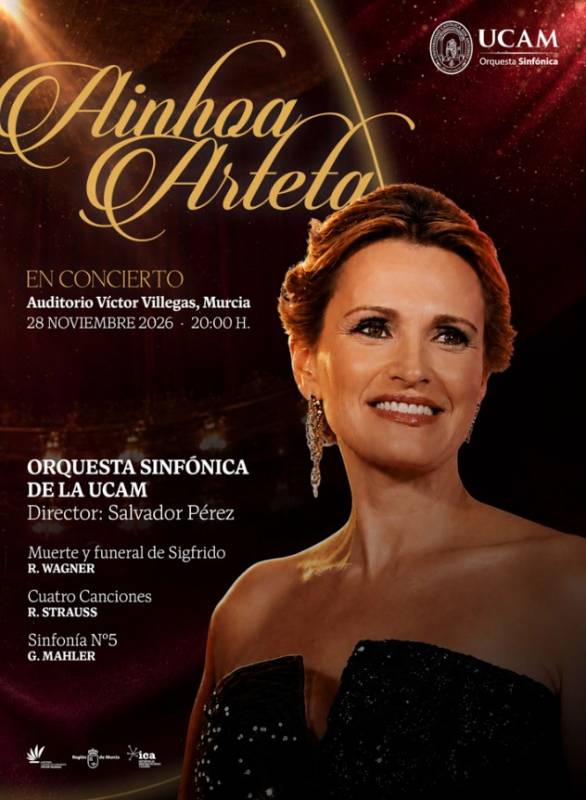 November 28 Soprano Ainhoa Arteta at the Auditorio Víctor Villegas in Murcia