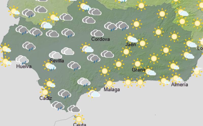 Andalucía weekly weather forecast August 24-27: Rain in the west and strong coastal winds as the unsettled spell continues