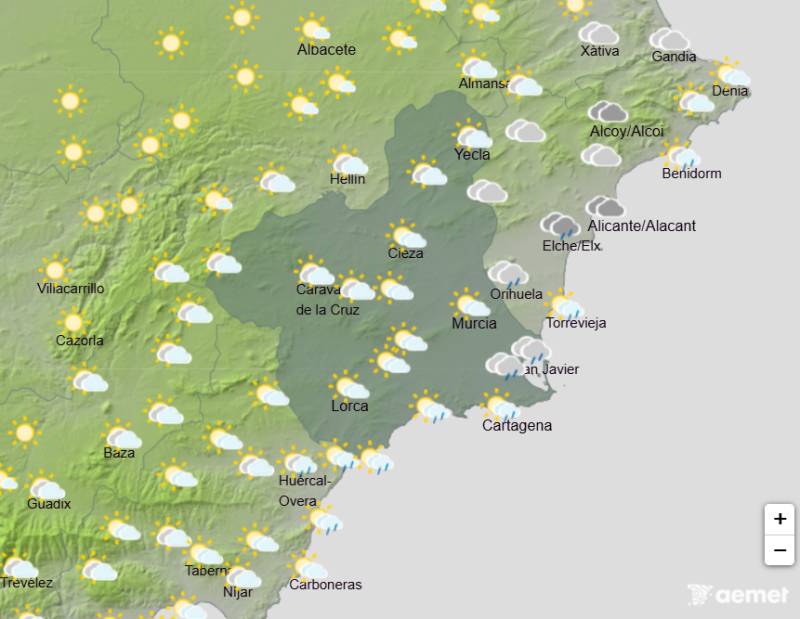 Dust, thunder and a 10-degree swing before the sun returns: Murcia weather forecast Aug 27-30