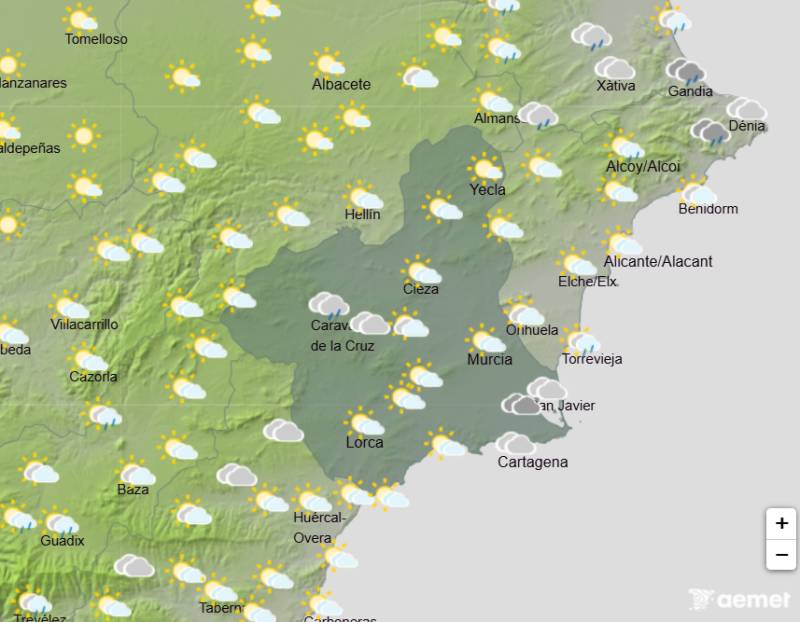 Showers early on before a dry, sunny finish: Murcia weather forecast August 31-September 3