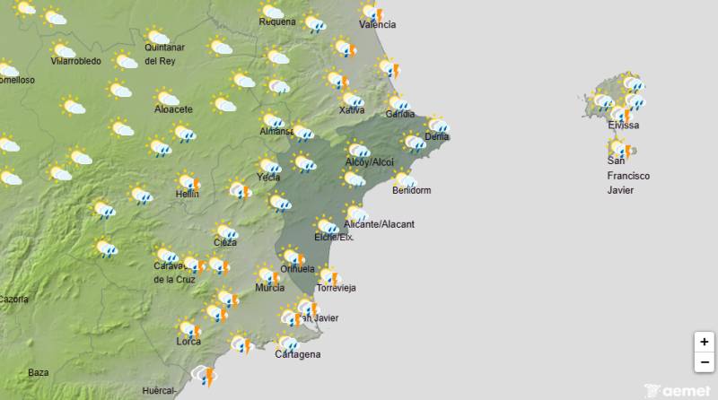 High temperatures followed by midweek storms: Alicante weather forecast September 7-10