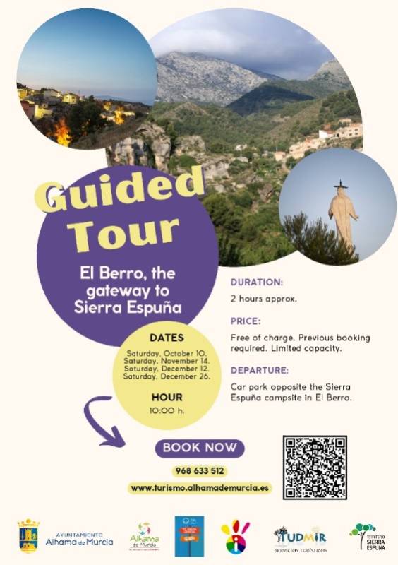 October 10 Free guided tour IN ENGLISH of El Berro, The Gateway to Sierra Espuña