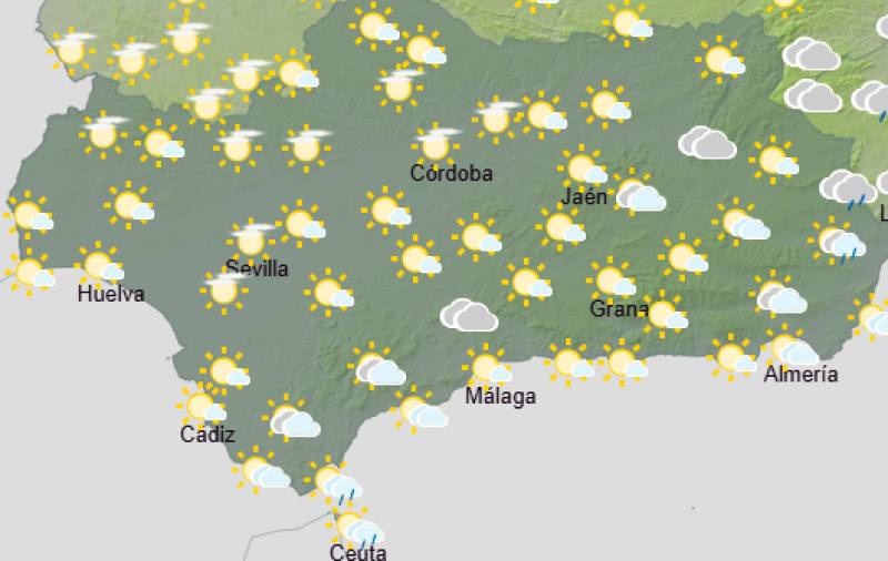 Andalucía weekly weather forecast October 12-15: Settled start gives way to coastal rain by midweek